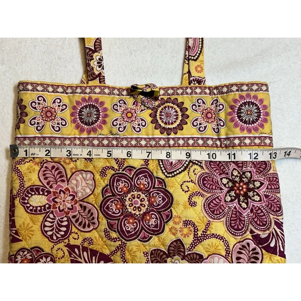 Vera Bradley Yellow/Pink Floral Toggle Tote